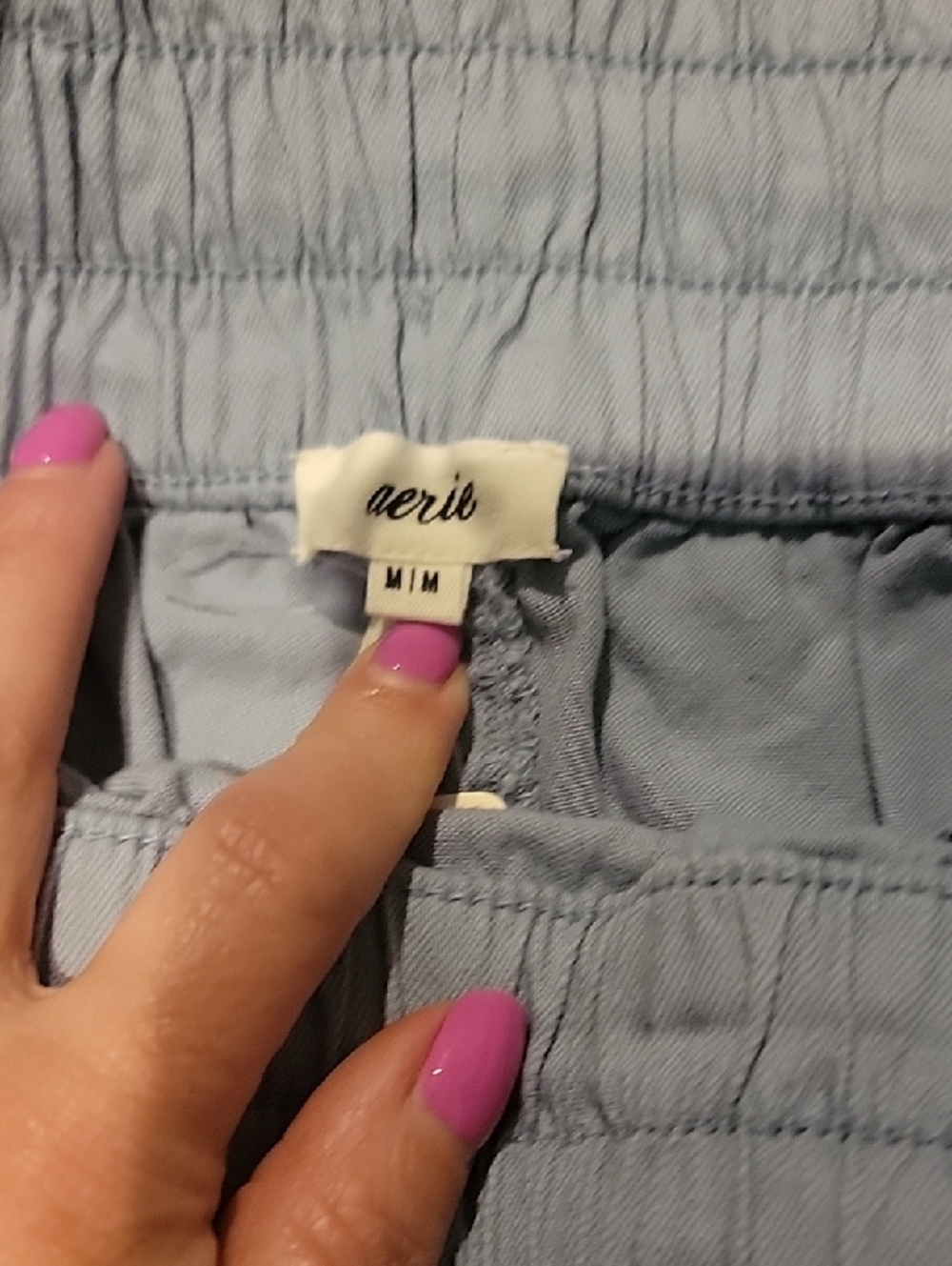 aerie Light Blue Drawstring Pull OnShorts~Size Medium~New With Tags - Picture 7 of 12
